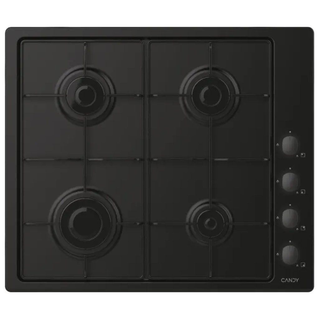 Candy CHW6LBB Piano Cottura a Gas 60 cm, 4 Fuochi, Nero Candy CHW6LBB Piano Cottura a Gas 60 cm, 4 Fuochi, Nero