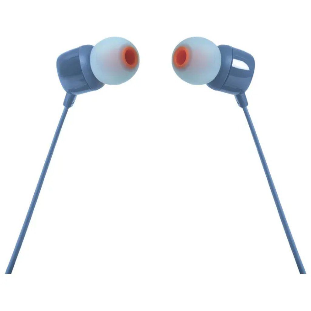 JBL Tune 110 Auricolari In-Ear con Cavo e Microfono, Blu JBL Tune 110 Auricolari In-Ear con Cavo e Microfono, Blu