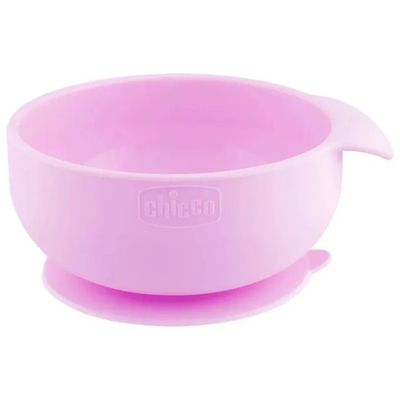 Chicco Ciotola in Silicone con Ventosa Rosa, 6M+ Chicco Ciotola in Silicone con Ventosa Rosa, 6M+