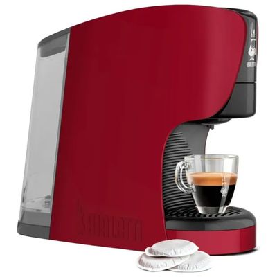 Bialetti Dama macchina da caffè a cialde ESE, rossa, 1450 W