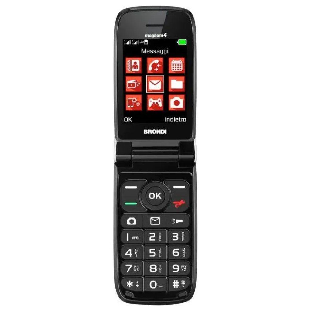 Brondi Magnum 4, Telefono Cellulare a Conchiglia Dual SIM, Bianco Brondi Magnum 4, Telefono Cellulare a Conchiglia Dual SIM, Bianco
