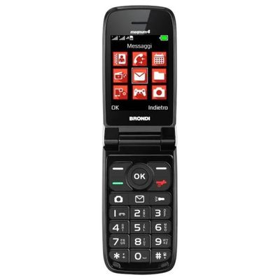 Brondi Magnum 4 Telefono Cellulare Dual SIM a Conchiglia, Bianco
