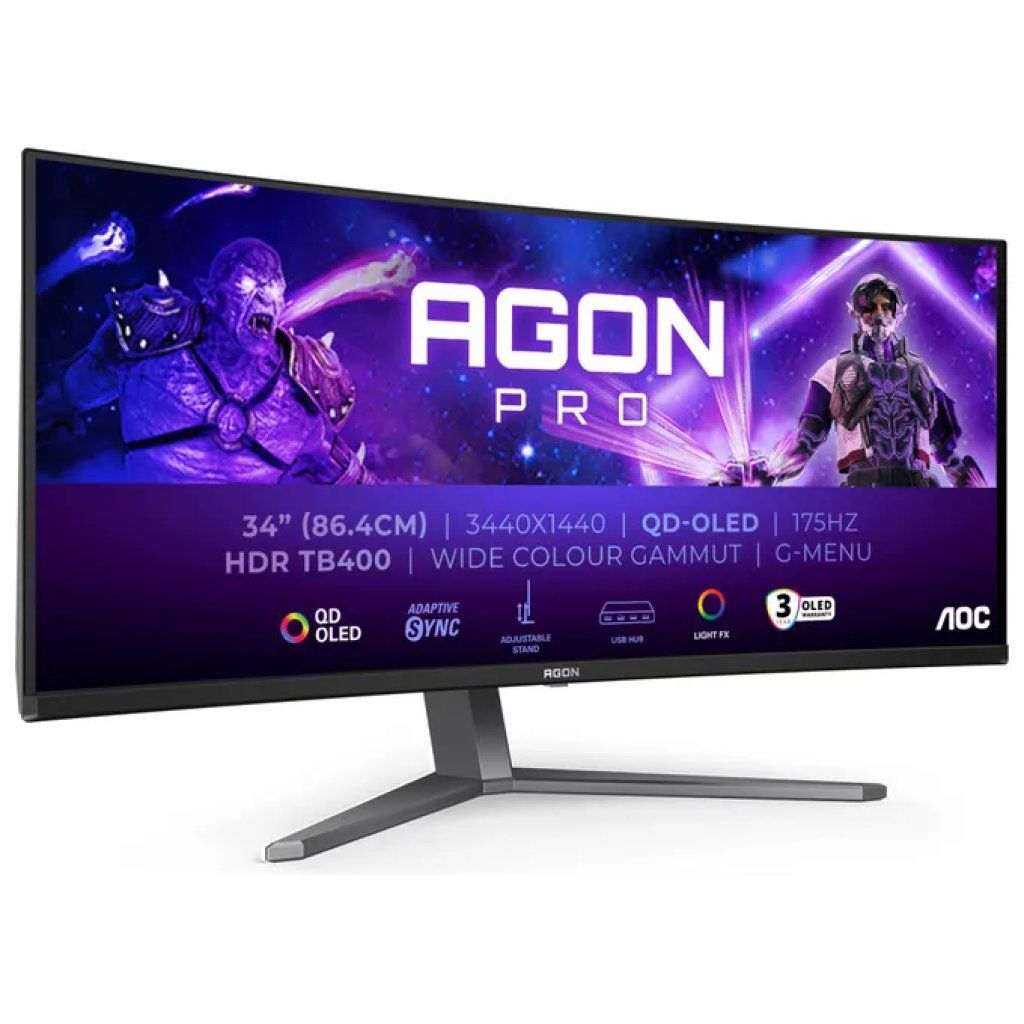 AOC AGON PRO AG346UCD Monitor Gaming Curvo QD-OLED 34"