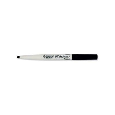 BIC 1741 Marker Nero per Lavagna Bianca, Tratto 1,4 mm, Confezione da 12