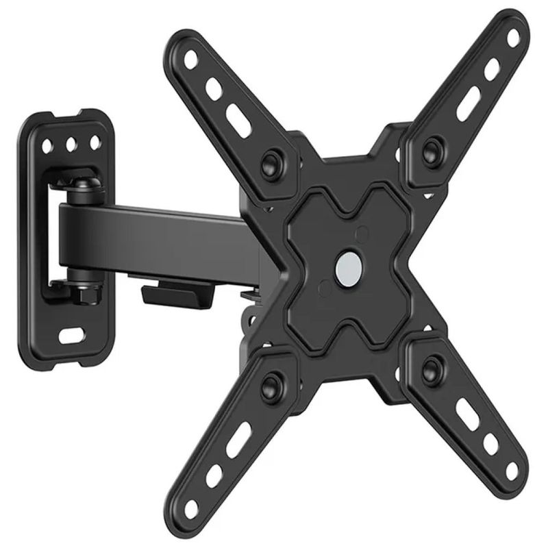 VALUE 17991233 Staffa TV da Parete a 2 Snodi, 13–43″, VESA 200x200, Nero