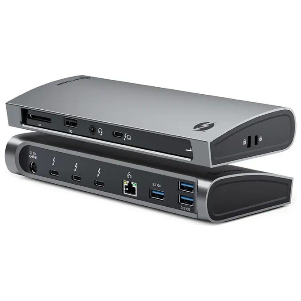 ALOGIC TB4D3TB Docking Station Thunderbolt 4, 3 porte, 135 W, doppio monitor 4K, nera