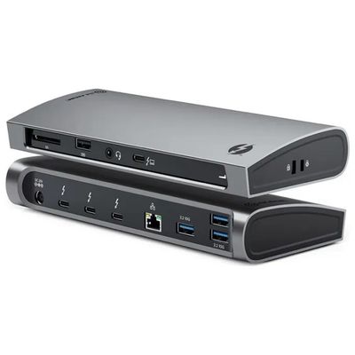 ALOGIC TB4D3TB Docking Station Thunderbolt 4, 3 porte, 135 W, doppio monitor 4K, nera
