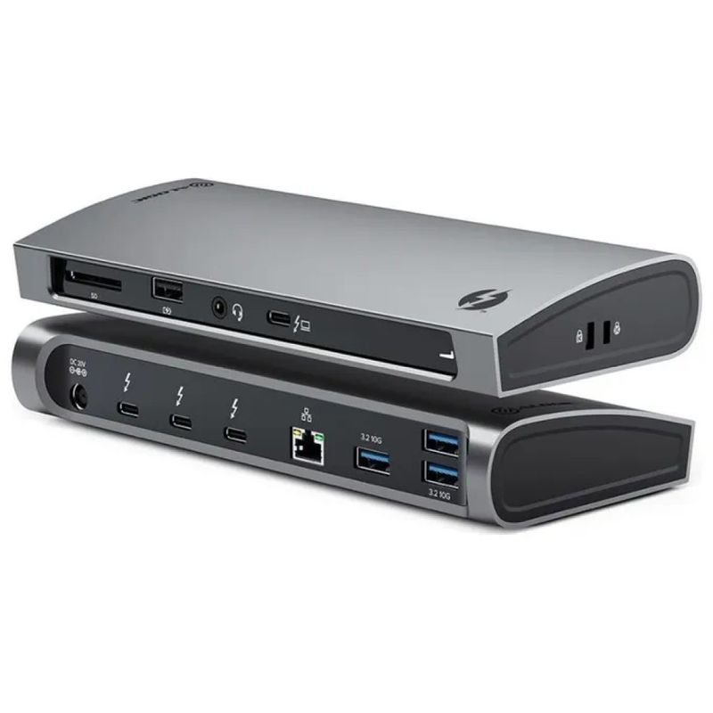 ALOGIC TB4D3TB Docking Station Thunderbolt 4, 3 porte, 135 W, doppio monitor 4K, nera