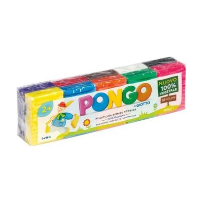 Giotto Pongo Pasta Modellabile, 10 Panetti Assortiti, 500 g
