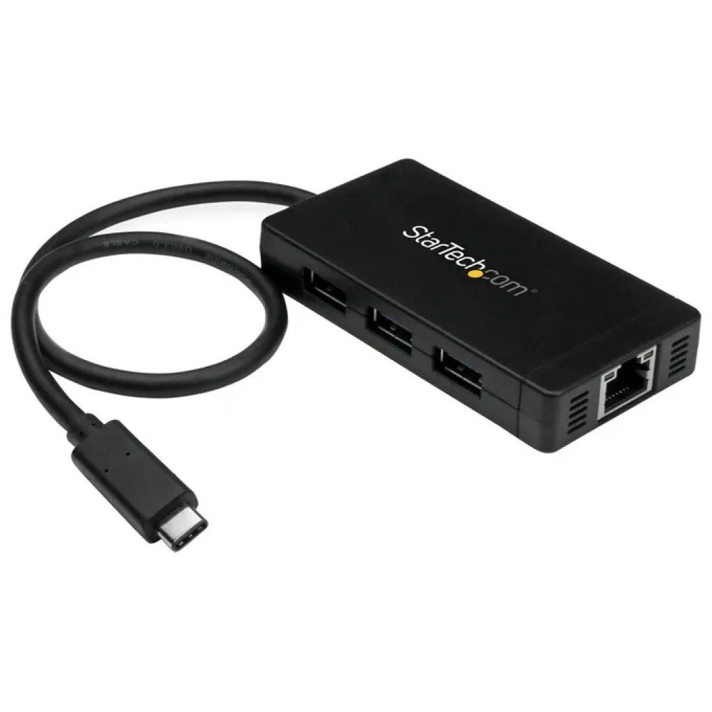 StarTech.com Hub USB-C con 3 porte USB-A ed Ethernet Gigabit StarTech.com Hub USB-C con 3 porte USB-A ed Ethernet Gigabit