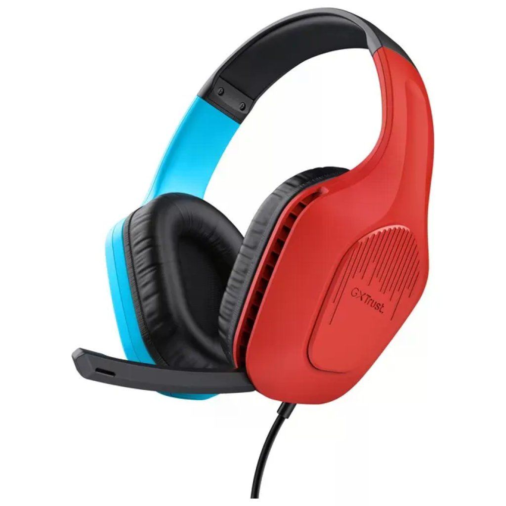 Trust GXT 416S Zirox Cuffie Gaming Cablate – Nero, Ciano e Rosso Trust GXT 416S Zirox Cuffie Gaming Cablate – Nero, Ciano e Rosso