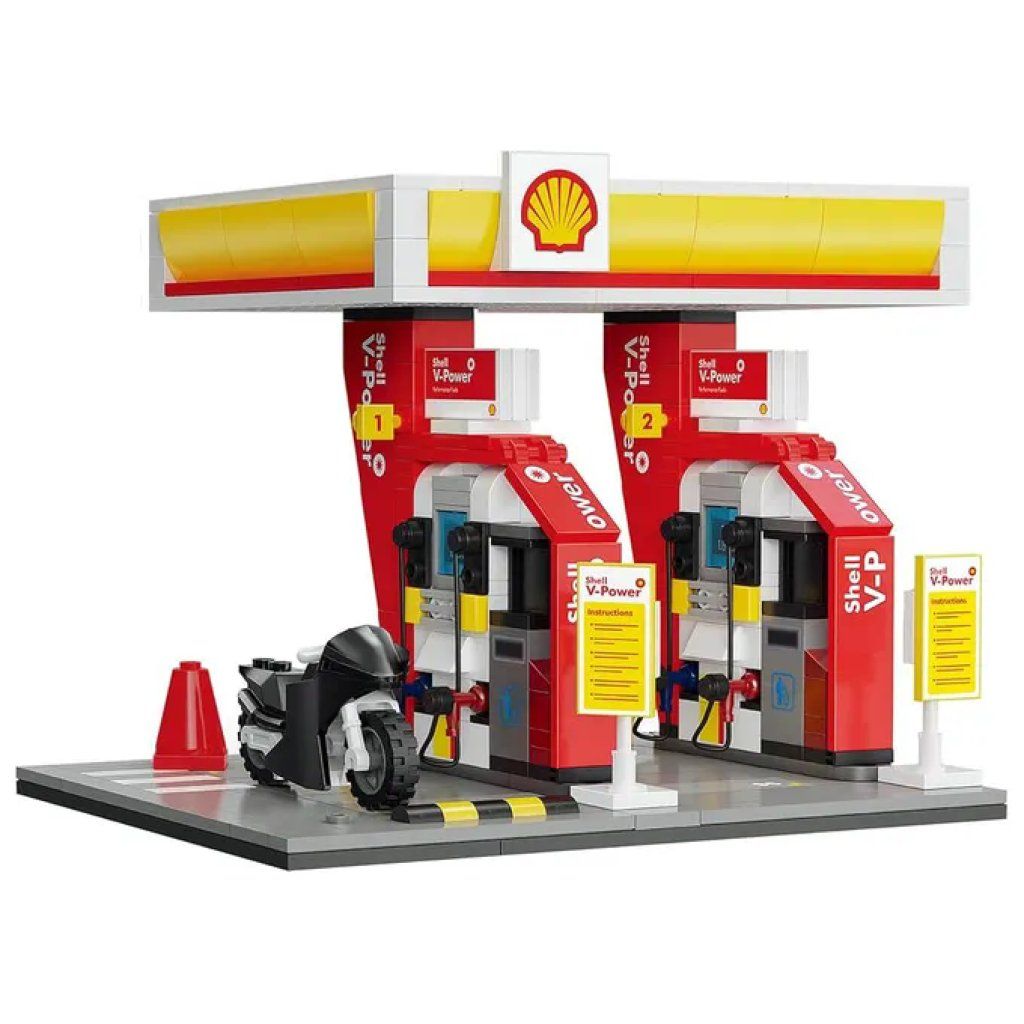 CADA Shell Mini Stazione di Servizio, Set da 305 Pezzi