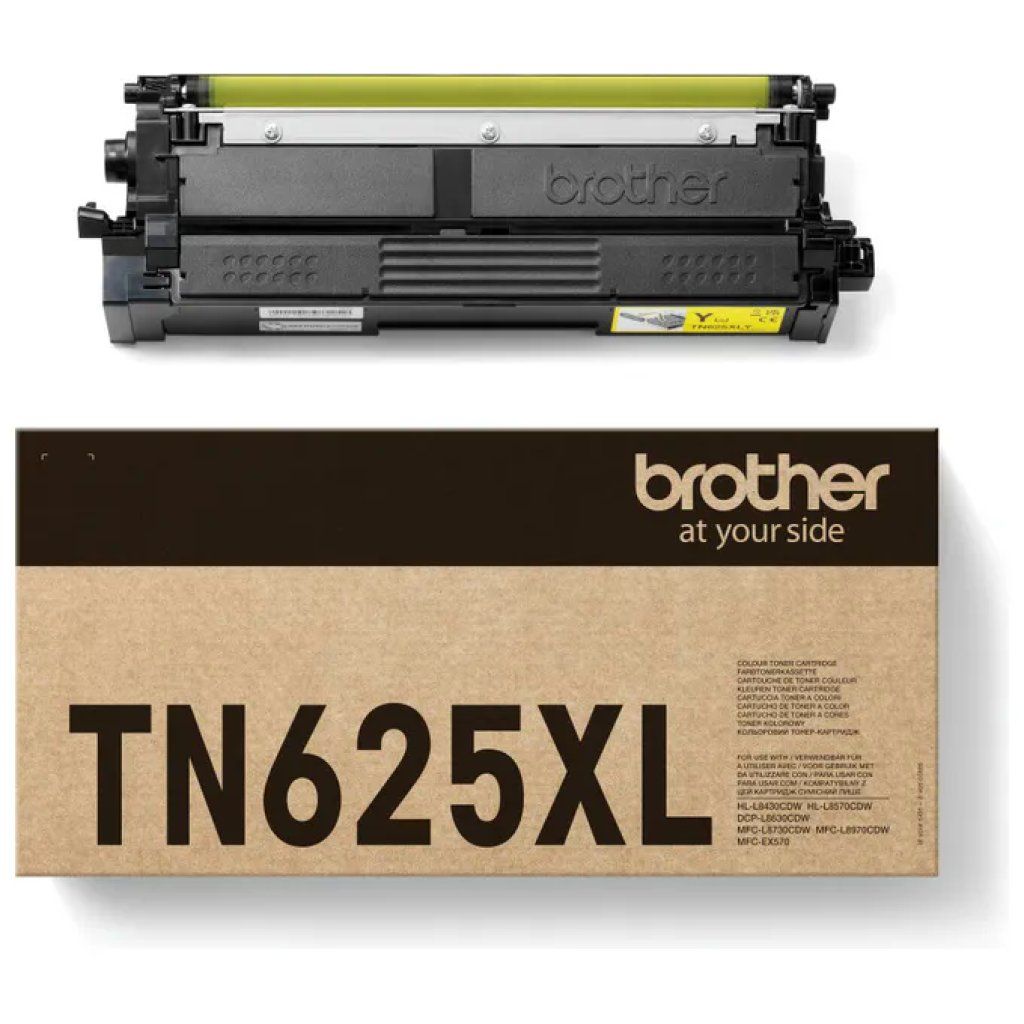 Brother TN-625XLY Toner Giallo Originale XL, 4500 pagine Brother TN-625XLY Toner Giallo Originale XL, 4500 pagine