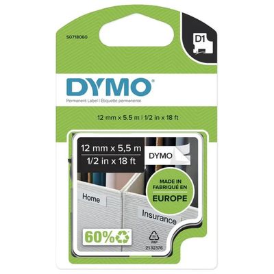 DYMO D1 Nastro Etichette Speciali 12 mm x 5,5 m