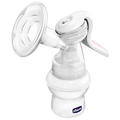 Chicco Natural Feeling Tiralatte Manuale con Campana in Silicone, Bianco