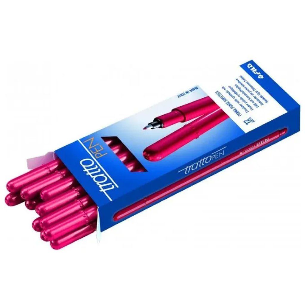 TRATTO Pen – 12 penne a punta sintetica, rosso carminio TRATTO Pen – 12 penne a punta sintetica, rosso carminio