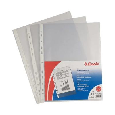 Esselte Office – 50 Buste Perforate A4 Antiriflesso Esselte Office – 50 Buste Perforate A4 Antiriflesso