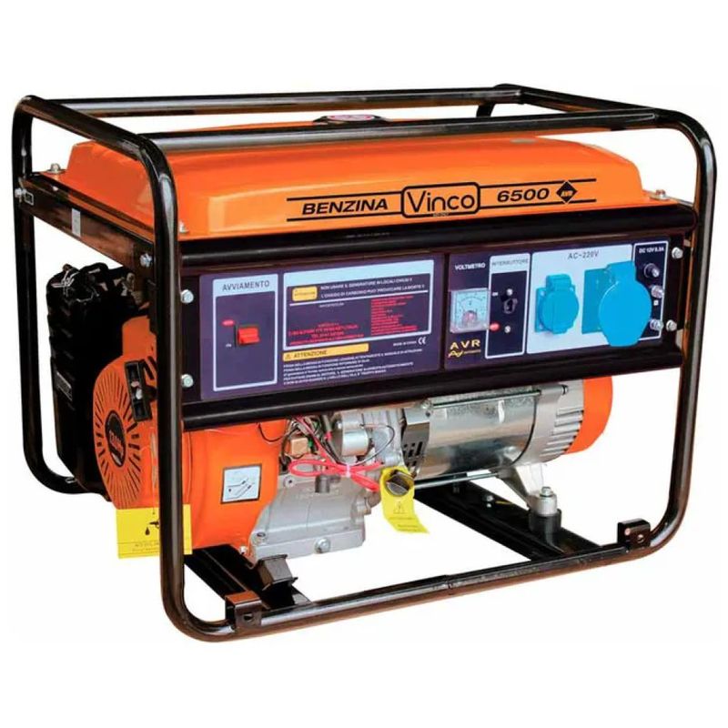 Vinco 60126 Generatore di corrente a benzina 5000 W, serbatoio 25 L