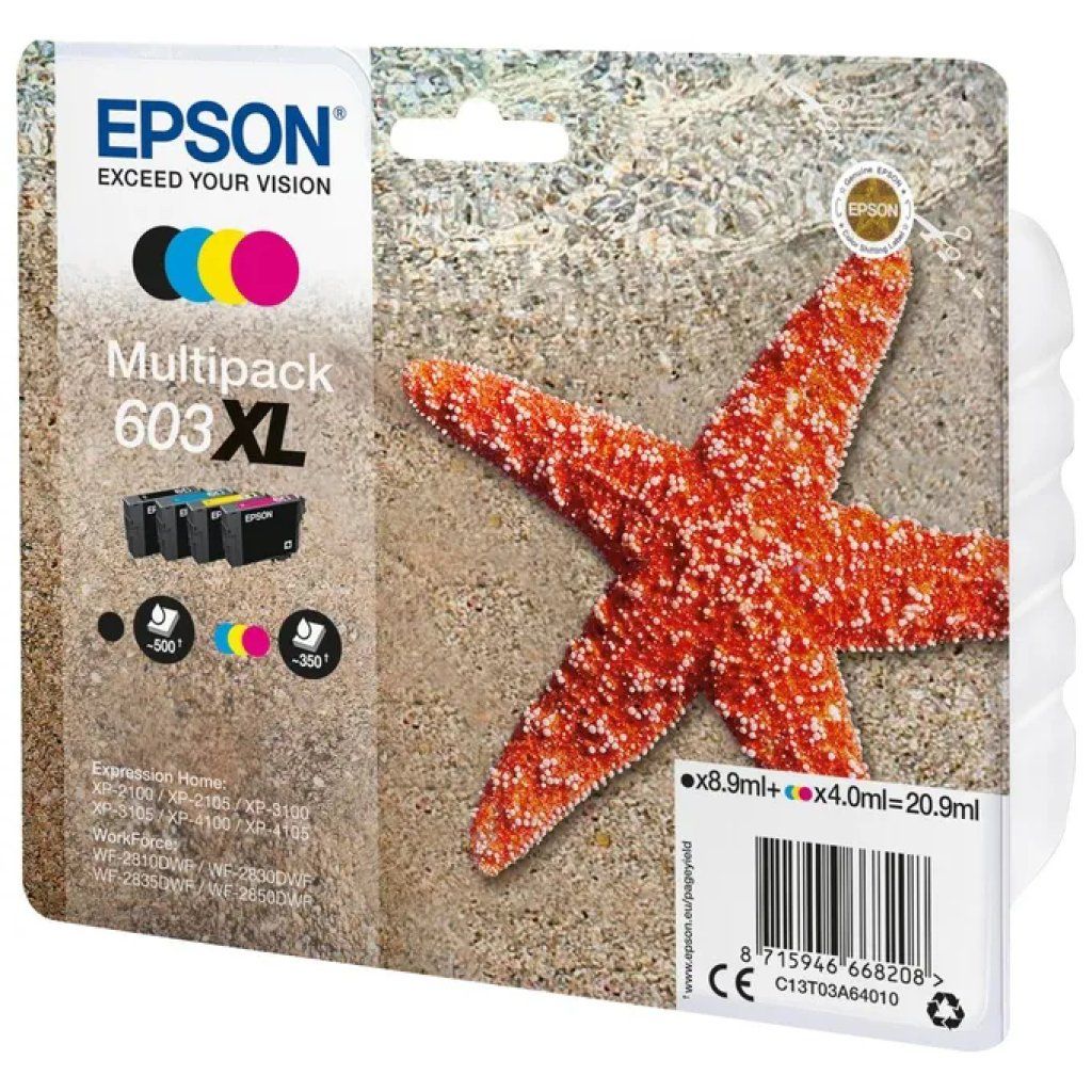 Epson 603XL Multipack Originale di 4 Cartucce Epson 603XL Multipack Originale di 4 Cartucce