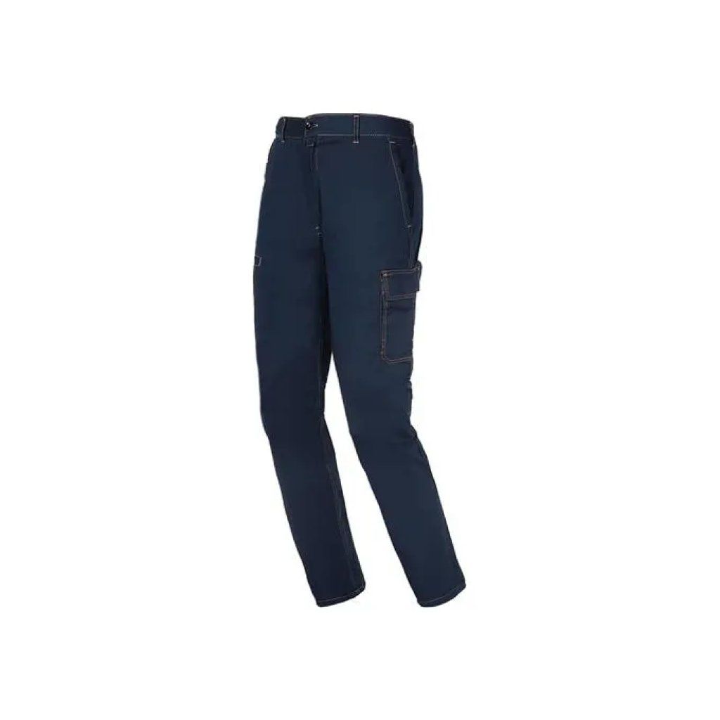 Issaline Europa Top – Pantalone da lavoro multitasche in cotone, blu, taglia L Issaline Europa Top – Pantalone da lavoro multitasche in cotone, blu, taglia L