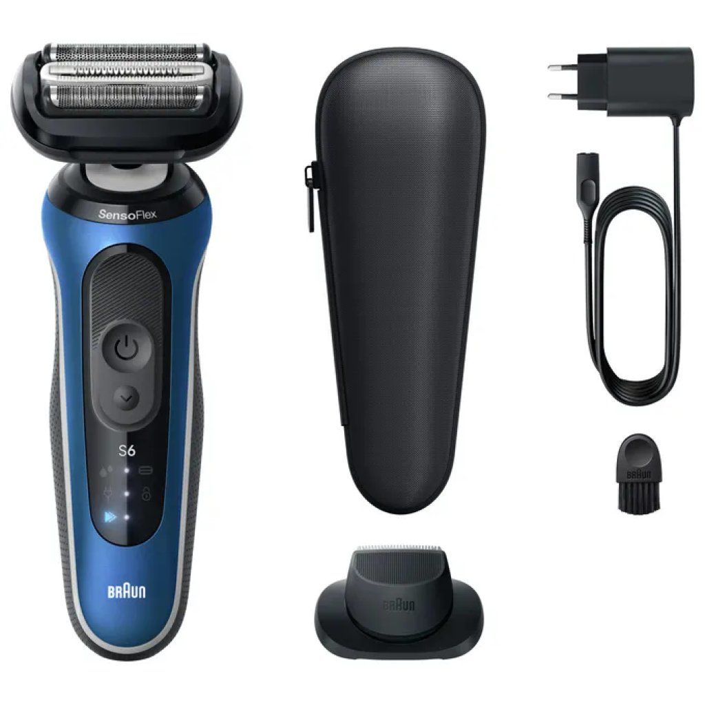 Braun Series 6 62-B1200s Rasoio Elettrico Wet & Dry Blu