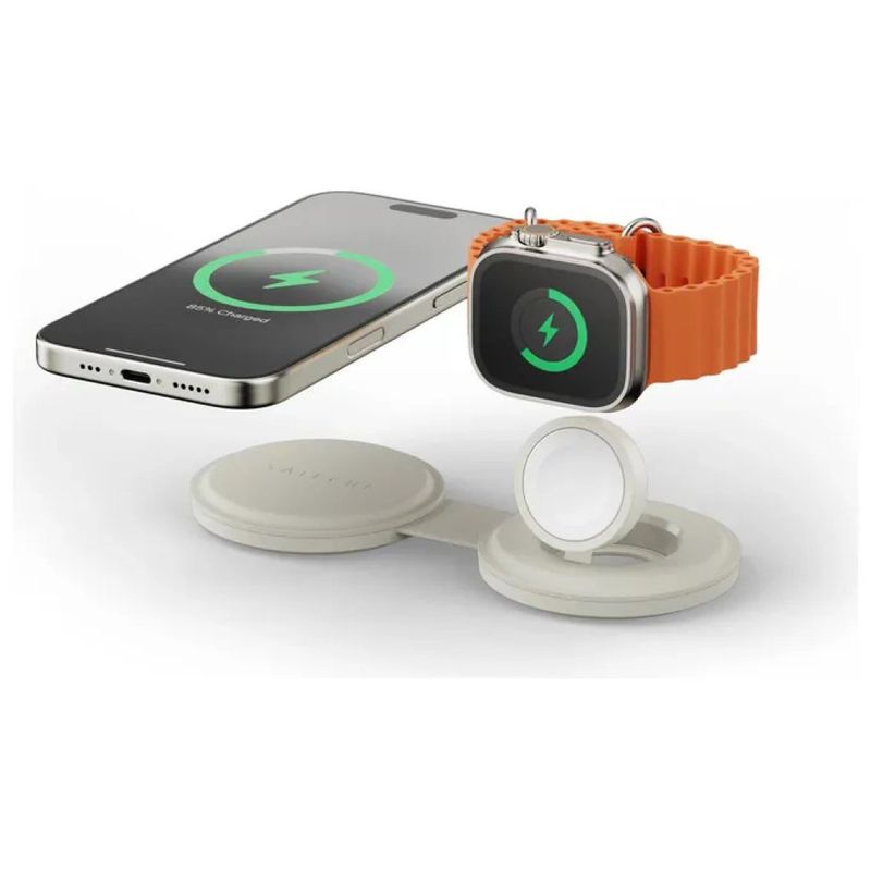 Satechi OntheGo ST-QTG21W Caricatore Wireless 2-in-1 15 W Bianco