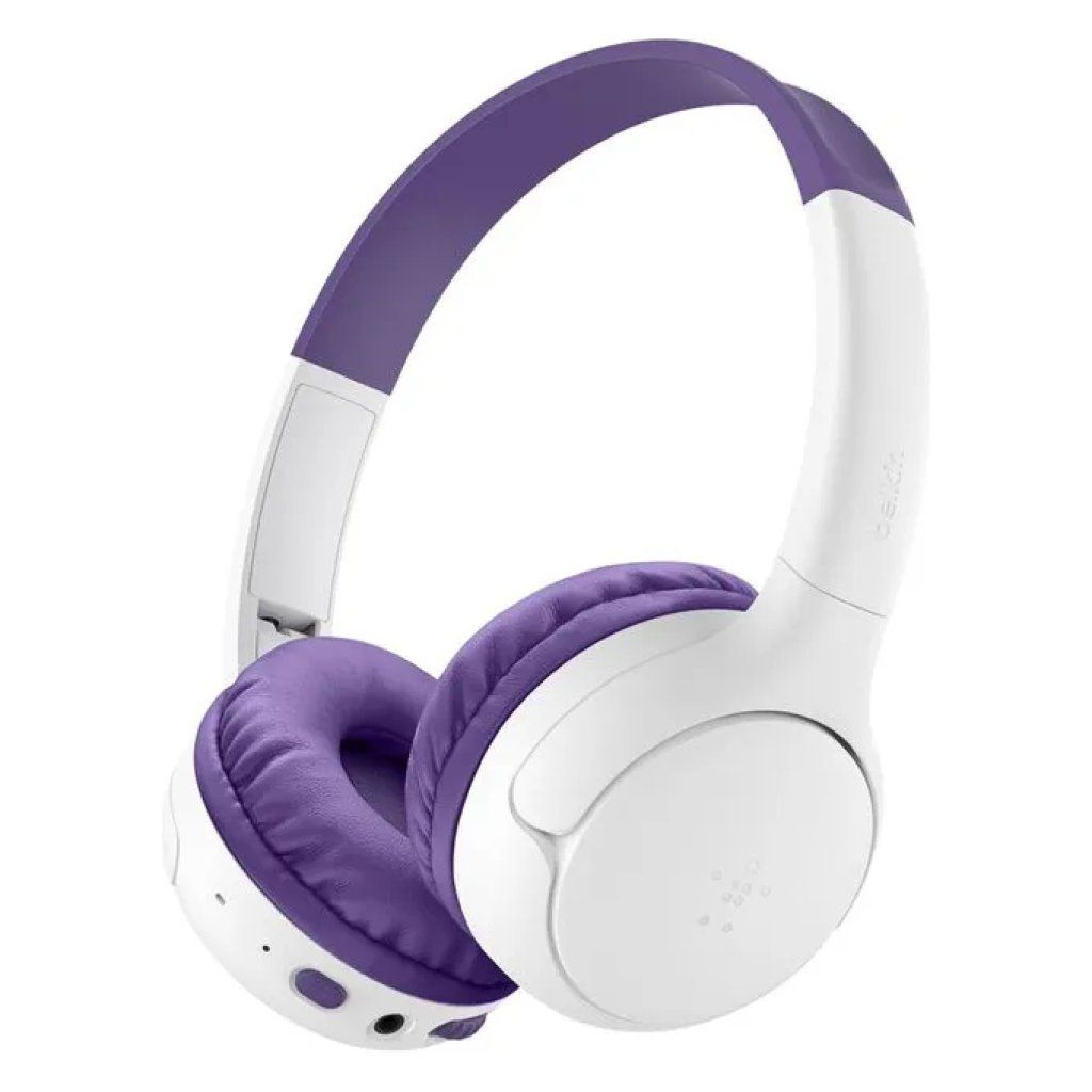 Belkin SoundForm Mini 2 – Cuffie On-Ear Bluetooth per Bambini, Bianco e Viola Belkin SoundForm Mini 2 – Cuffie On-Ear Bluetooth per Bambini, Bianco e Viola