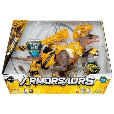 MGA Armorsaurs Blaze Raptor con armatura rimovibile MGA Armorsaurs Blaze Raptor con armatura rimovibile