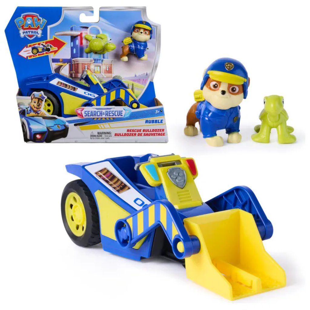 SPIN MASTER PAW Patrol Bulldozer di Salvataggio di Rubble con 2 Personaggi