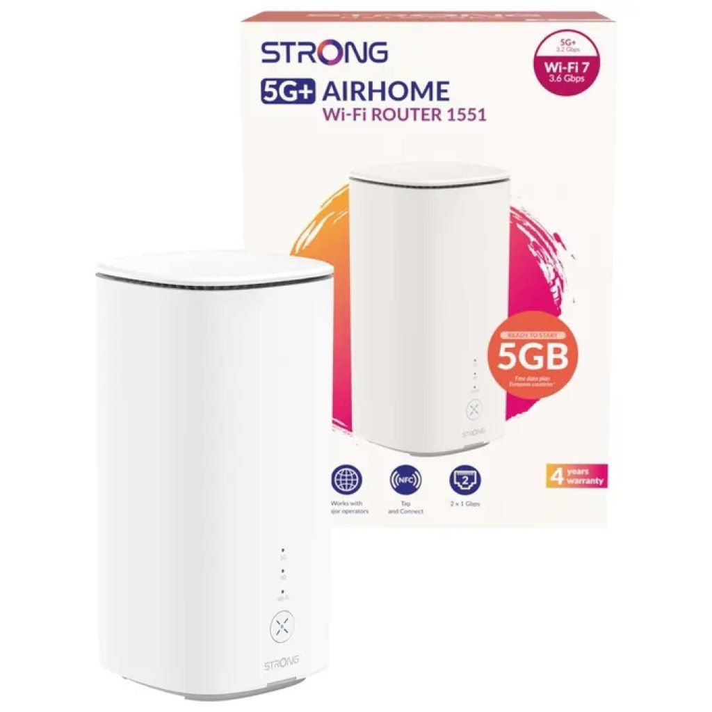 STRONG Router 5G STRONG BE3600 Wi-Fi 6, Nero STRONG Router 5G STRONG BE3600 Wi-Fi 6, Nero