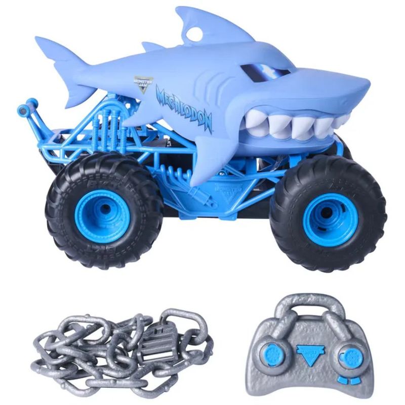 Spin Master Chomping Megalodon Monster Truck RC 1:15 Blu