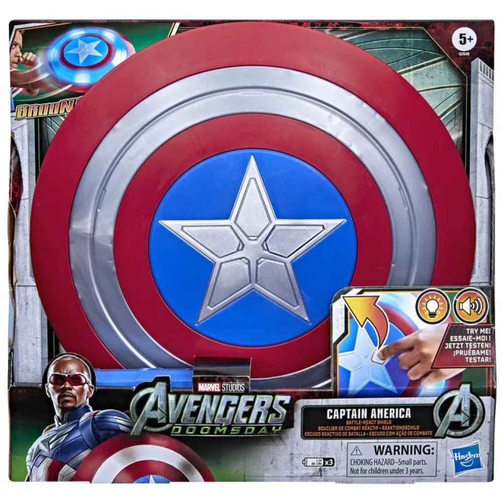 Hasbro Marvel Avengers Doomsday – Scudo Battle-React di Captain America con luci e suoni Hasbro Marvel Avengers Doomsday – Scudo Battle-React di Captain America con luci e suoni