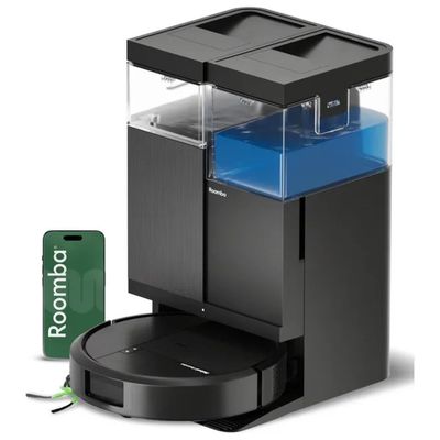 IRobot Roomba Plus 515 Combo Robot Aspirapolvere e Lavapavimenti LiDAR, Nero