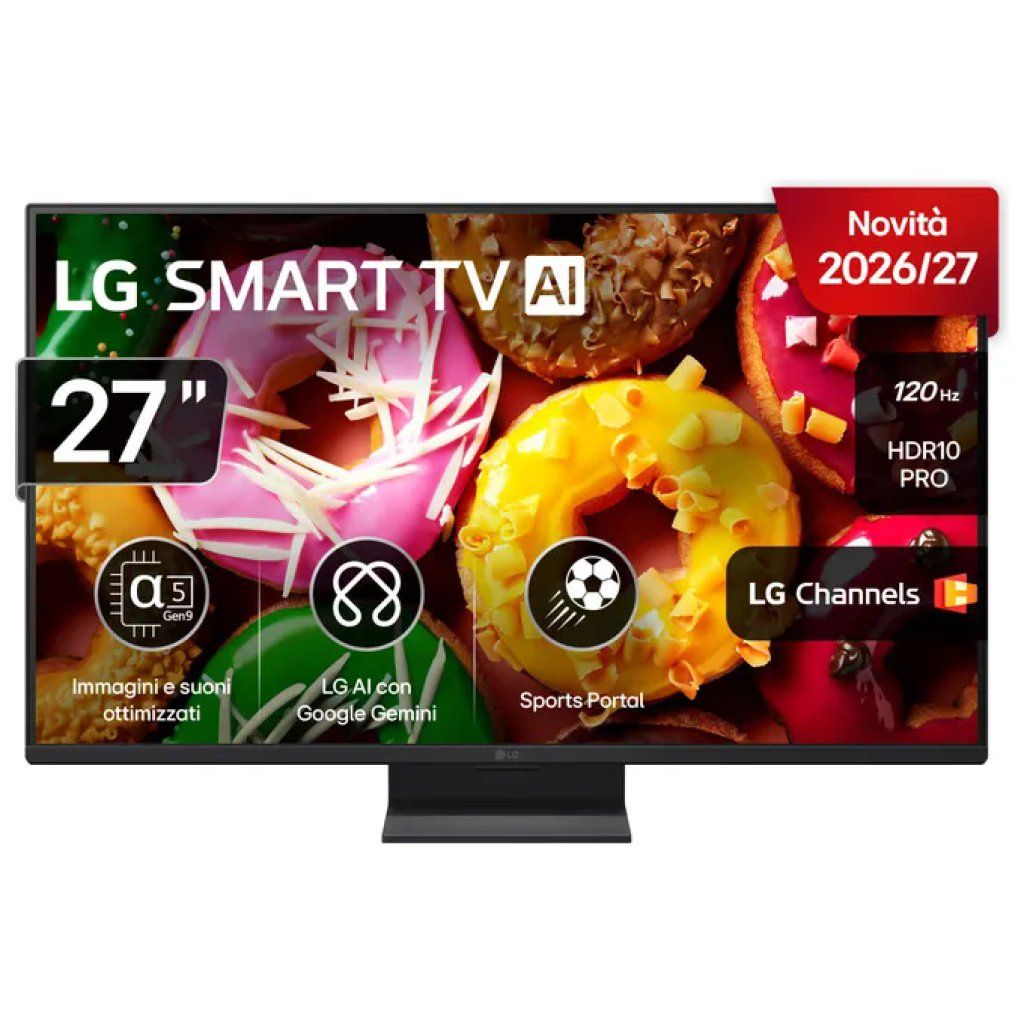 LG LB70 Smart TV 27” Full HD LED, Wi‑Fi, HDR10 Pro, webOS 26, 2 HDMI
