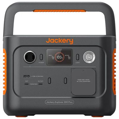 Jackery Explorer 300 Plus – Stazione di alimentazione portatile 288 Wh, 300 W, LiFePO4