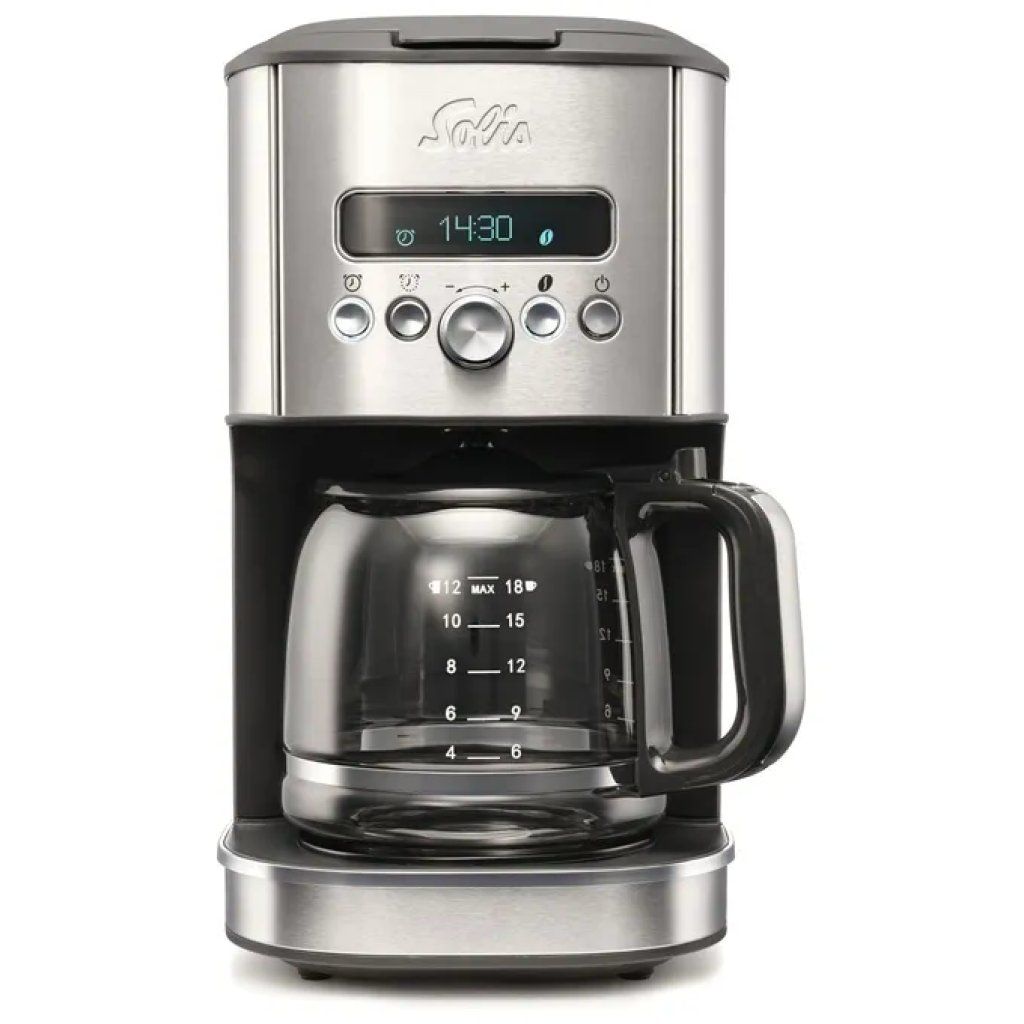 Solis Aroma Brewer – Macchina da caffè a filtro, 1035 W, nera e acciaio