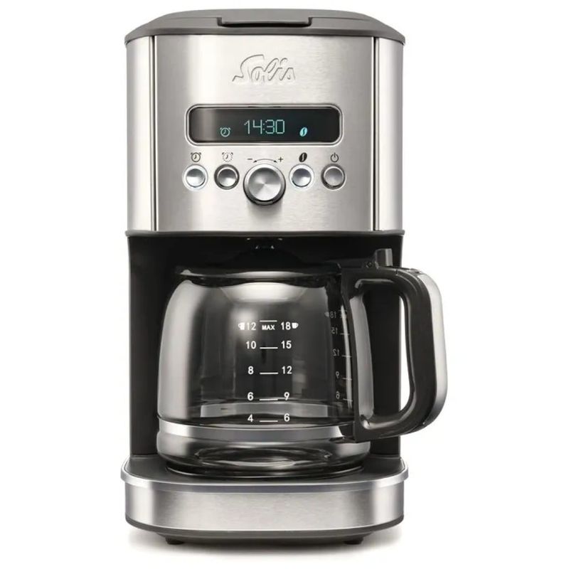 Solis Aroma Brewer – Macchina da caffè a filtro, 1035 W, nera e acciaio