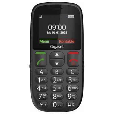 Gigaset GL395 S30853-H1230-R101 Telefono Cellulare per Anziani Nero Sim Singola Tasto SOS Gigaset GL395 S30853-H1230-R101 Telefono Cellulare per Anziani Nero Sim Singola Tasto SOS