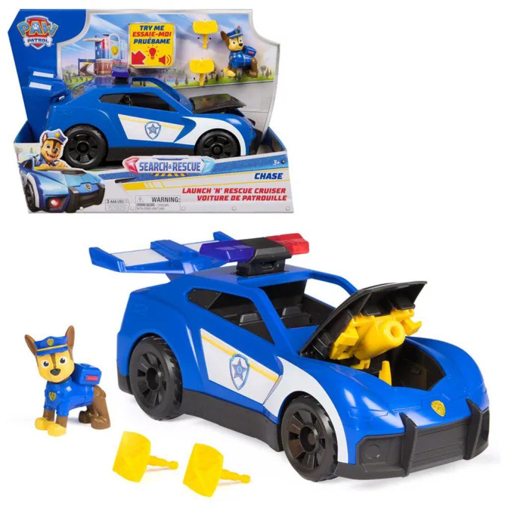 SPIN MASTER PAW Patrol Auto della Polizia di Chase con Luci, Suoni e Lanciatore SPIN MASTER PAW Patrol Auto della Polizia di Chase con Luci, Suoni e Lanciatore