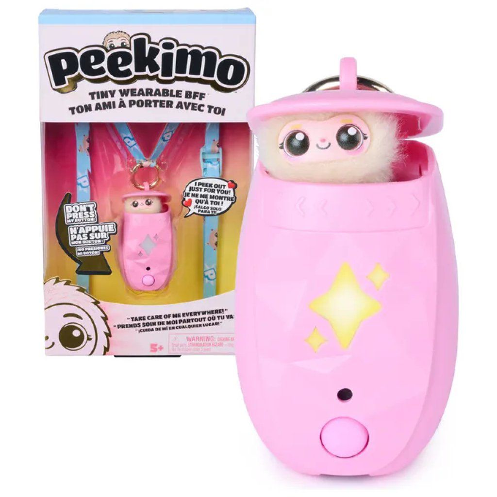 Spin Master Peekimo Animaletto Interattivo Indossabile Rosa