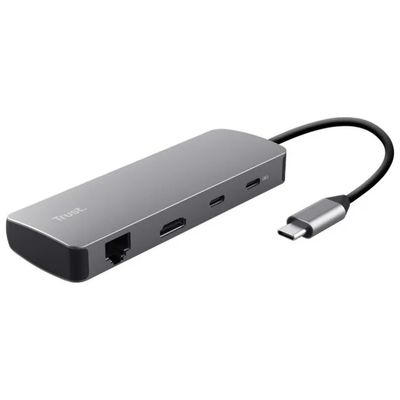 Trust Dalyx 25672 Hub USB-C 8 in 1 HDMI 4K, Ethernet e Power Delivery 100 W Trust Dalyx 25672 Hub USB-C 8 in 1 HDMI 4K, Ethernet e Power Delivery 100 W