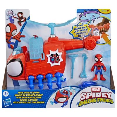 Hasbro Spidey Team con Elicottero e Action Figure 7,6 cm Hasbro Spidey Team con Elicottero e Action Figure 7,6 cm