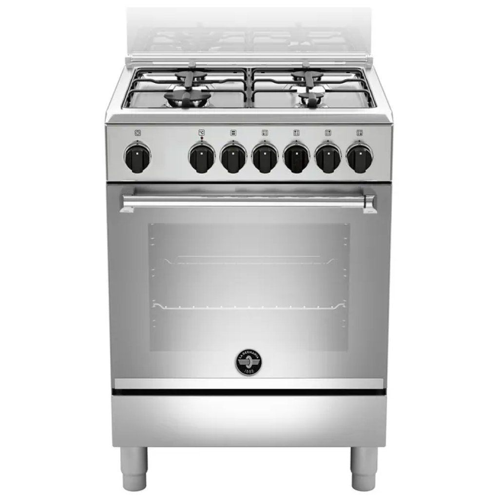 La Germania AMN664EXVC Cucina a gas 60 cm con forno elettrico, inox