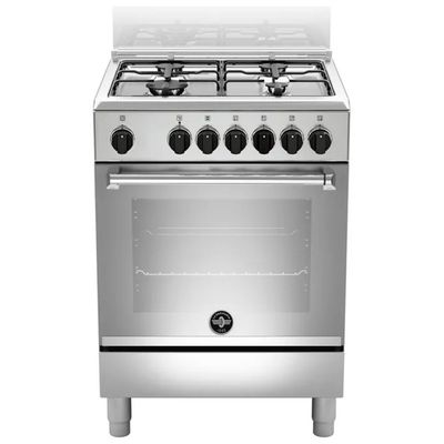 La Germania AMN664EXVC Cucina a gas 60 cm con forno elettrico, inox