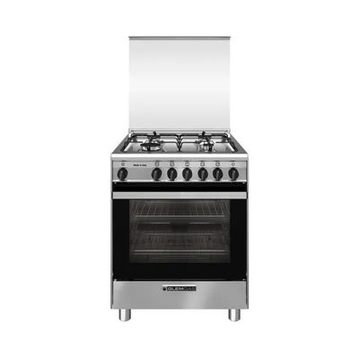 GLEM GAS Glem SA664VI Cucina a Gas 4 Fuochi con Forno 67 L, Classe A, 60×60×90 cm, Acciaio Inox