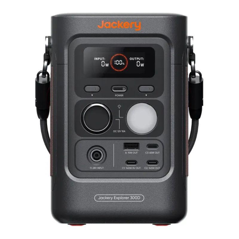 Jackery Explorer 300D – Stazione di alimentazione portatile 288 Wh, 140 W