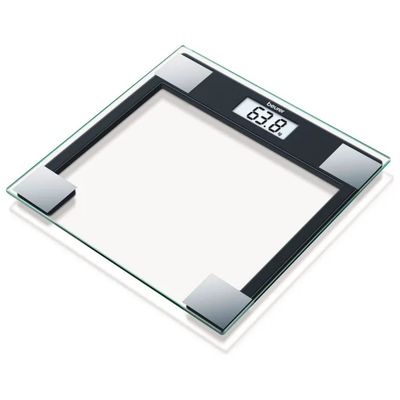 Beurer GS 14 Bilancia Pesapersone Digitale in Vetro, 150 kg, Argento