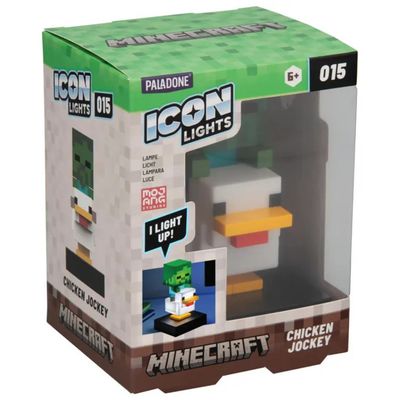 PALADONE Lampada 3D Minecraft Chicken Jockey Paladone 12 cm PALADONE Lampada 3D Minecraft Chicken Jockey Paladone 12 cm