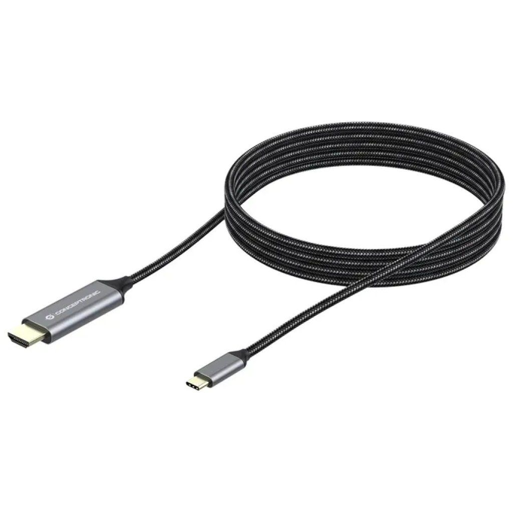 Conceptronic ABBY10G Cavo USB-C a HDMI, 2 m, Grigio Conceptronic ABBY10G Cavo USB-C a HDMI, 2 m, Grigio