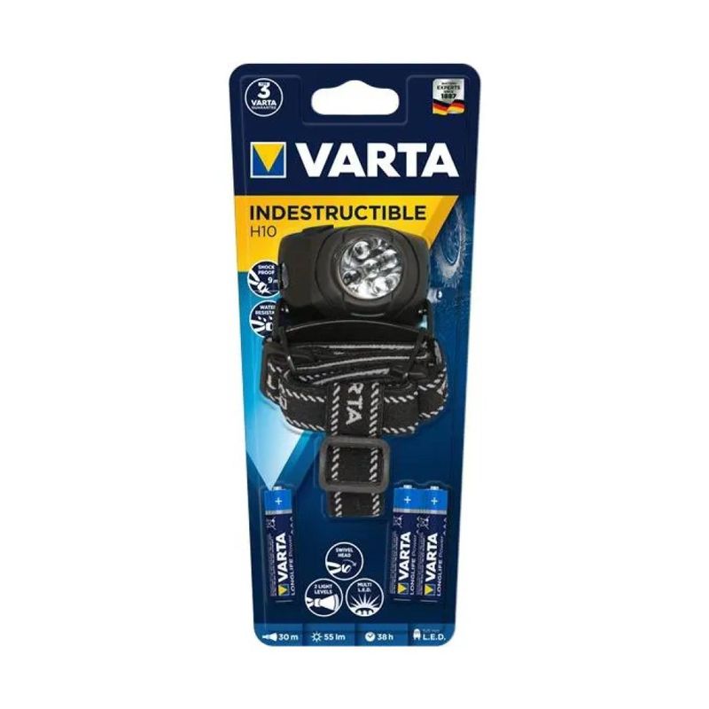 Varta Indestructible H10 – Torcia frontale LED 55 lm